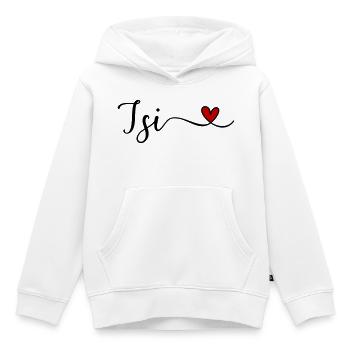 Isi mit Herz - Kinder Premium Organic Hoodie - Weiß - Vorne - AI Model Kid Female (0cm)