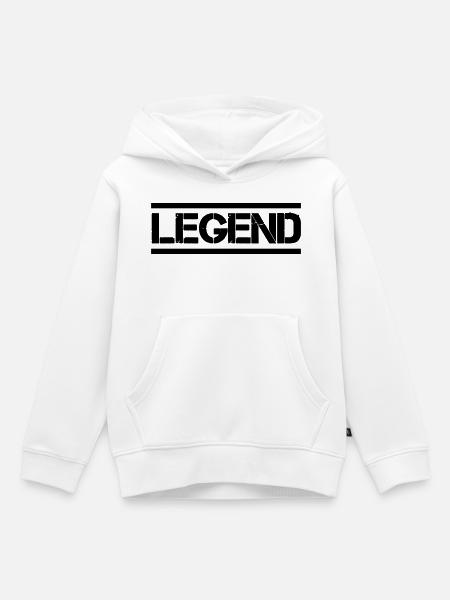 Legend, - Kinder Premium Organic Hoodie - Weiß
