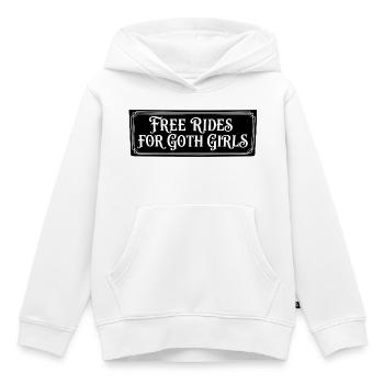Freie Fahrten für Gothic-Mädchen - Kinder Premium Organic Hoodie - Weiß - Vorne - AI Model Kid Female (0cm)