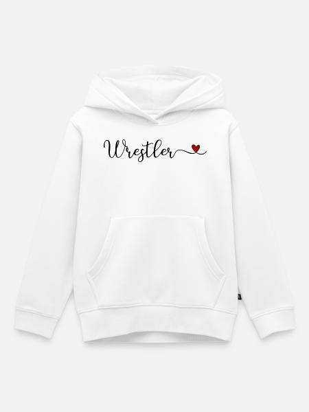 Wrestler mit Herz - Kinder Premium Organic Hoodie - Weiß