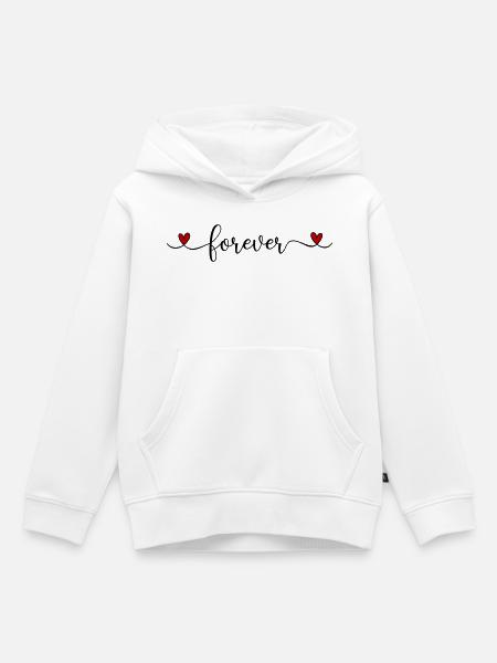 Ewiges Herz - Kinder Premium Organic Hoodie - Weiß