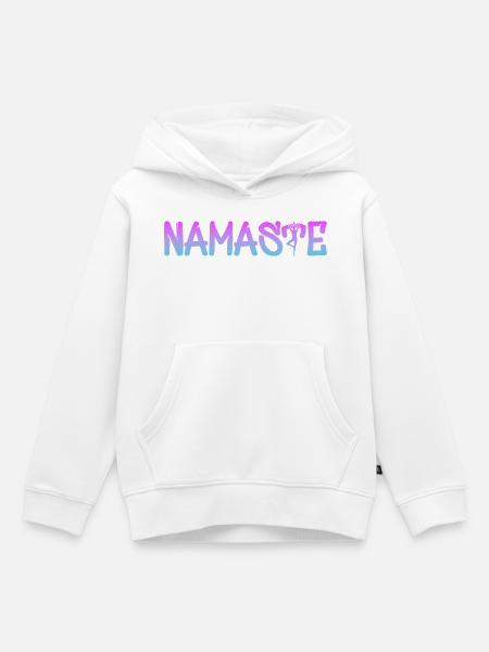 Namaste - Kinder Premium Organic Hoodie - Weiß