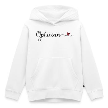 Optiker mit Herz - Kinder Premium Organic Hoodie - Weiß - Vorne - AI Model Kid Female (0cm)
