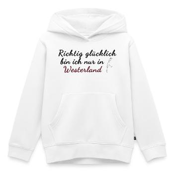 Westerland Sylt - Kinder Premium Organic Hoodie - Weiß - Vorne - AI Model Kid Female (0cm)