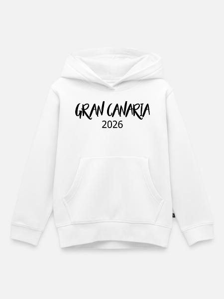 Gran_Canaria_2026 - Kinder Premium Organic Hoodie - Weiß