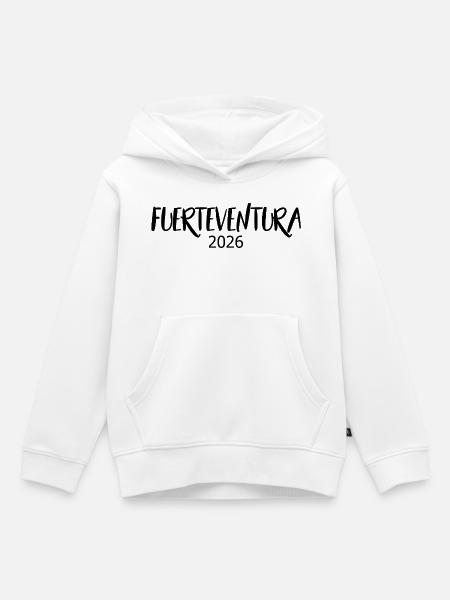 Fuerteventura_2026 - Kinder Premium Organic Hoodie - Weiß