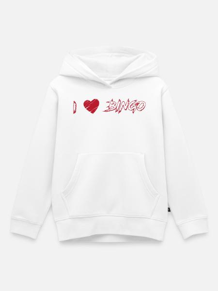 Bingo - Kinder Premium Organic Hoodie - Weiß