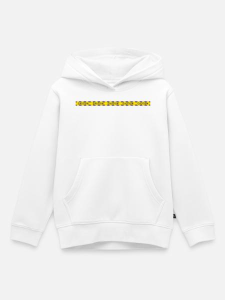 Vorsicht Sicherheits-Klebeband-Linien-Symbol - Kinder Premium Organic Hoodie - Weiß