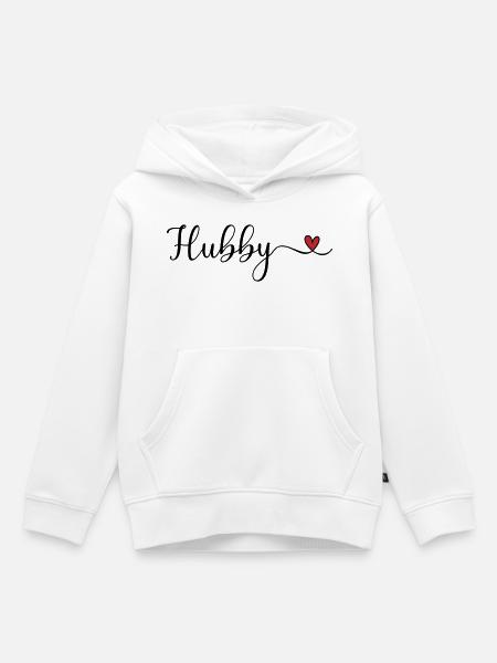 Hubby Heart - Kinder Premium Organic Hoodie - Weiß