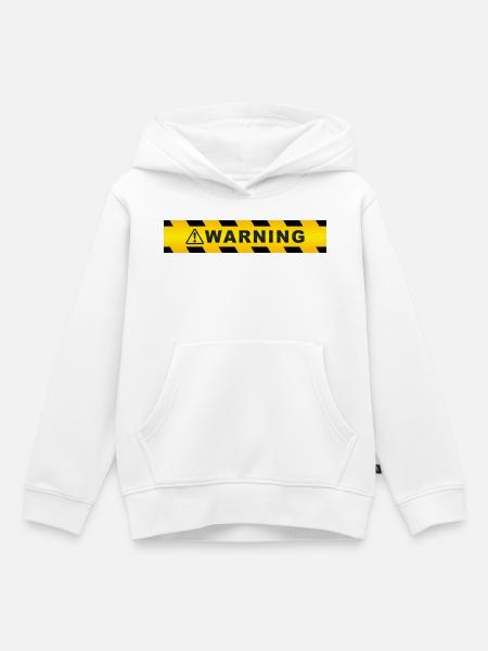 Sicherheitswarnband - Kinder Premium Organic Hoodie - Weiß