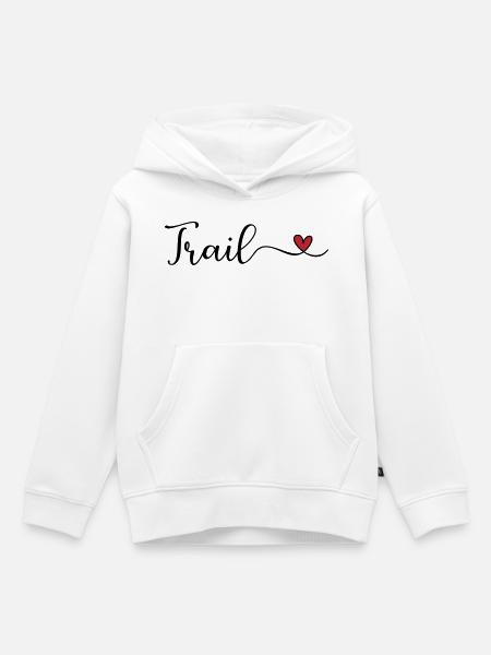 Trail Heart - Kinder Premium Organic Hoodie - Weiß