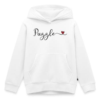 Puzzle - Kinder Premium Organic Hoodie - Weiß - Vorne - AI Model Kid Female (0cm)