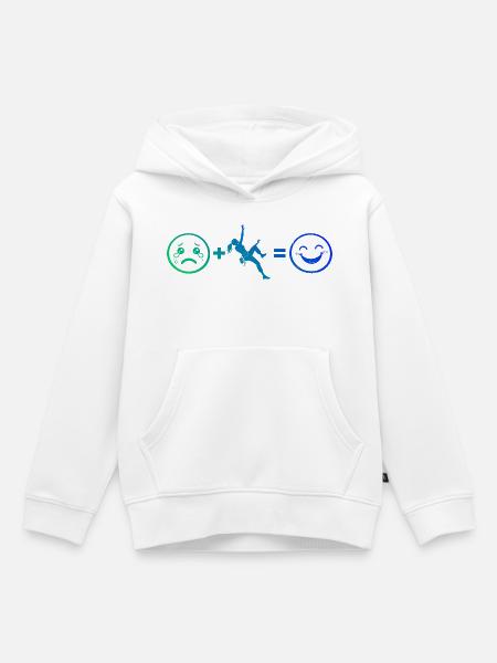 Geschenkidee für eine Bouldererin mit Felsklettern - Kinder Premium Organic Hoodie - Weiß