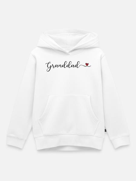 Großvater-Herz-Design - Kinder Premium Organic Hoodie - Weiß