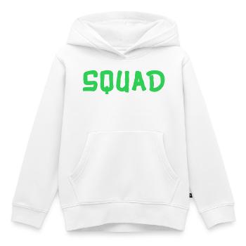 squad- - Kinder Premium Organic Hoodie - Weiß - Vorne - AI Model Kid Female (0cm)
