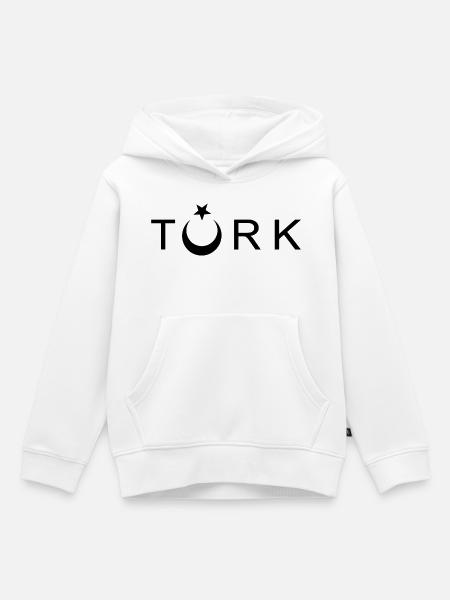 TÜRK - Kinder Premium Organic Hoodie - Weiß