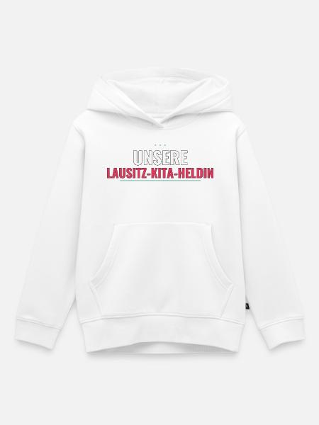 Unsere Lausitz‑Kita‑Heldin – Abschiedsgeschenk - Kinder Premium Organic Hoodie - Weiß