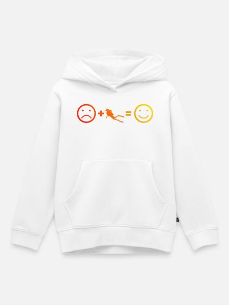 Geschenkidee für die Freediverin mit Gerätetauchen - Kinder Premium Organic Hoodie - Weiß