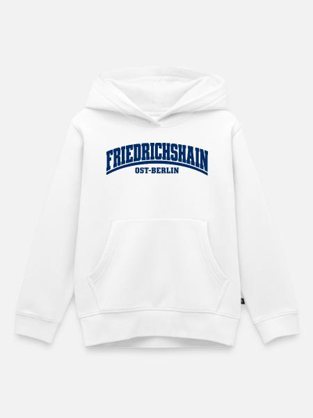 Friedrichshain - Ost-Berlin - Bezirk - Deutschland - Kinder Premium Organic Hoodie - Weiß