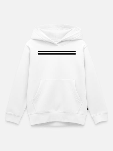 Linie Symbol Strich - Kinder Premium Organic Hoodie - Weiß