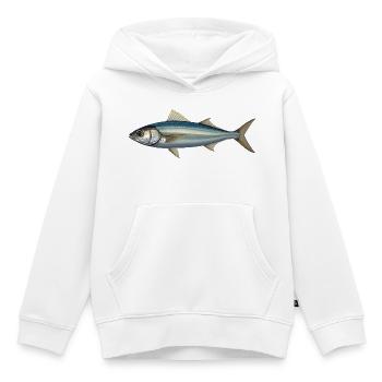 Azure Silver Fish Illustration - Kinder Premium Organic Hoodie - Weiß - Vorne - AI Model Kid Female (0cm)