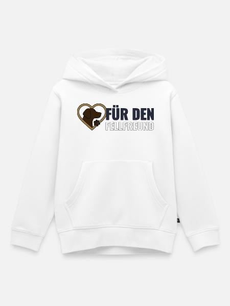 Für den Fellfreund. - Kinder Premium Organic Hoodie - Weiß