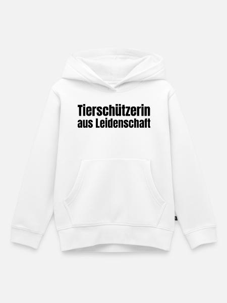 Tierschützerin aus Leidenschaft Tiere Geschenk - Kinder Premium Organic Hoodie - Weiß