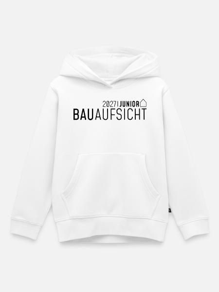 Junior Bauaufsicht 2027 - Kinder Premium Organic Hoodie - Weiß