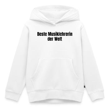 Beste Musiklehrerin der Welt Musik Geschenk - Kinder Premium Organic Hoodie - Weiß - Vorne - AI Model Kid Female (0cm)