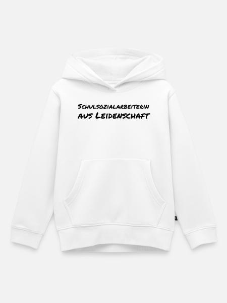 Schulsozialarbeiterin aus Leidenschaft Geschenk - Kinder Premium Organic Hoodie - Weiß