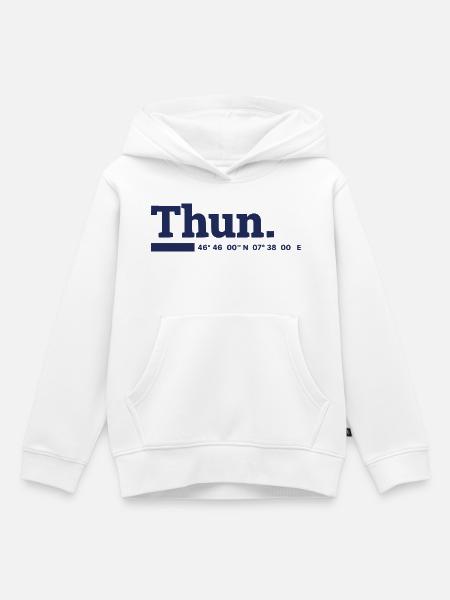 Thun Koordinaten - Kinder Premium Organic Hoodie - Weiß