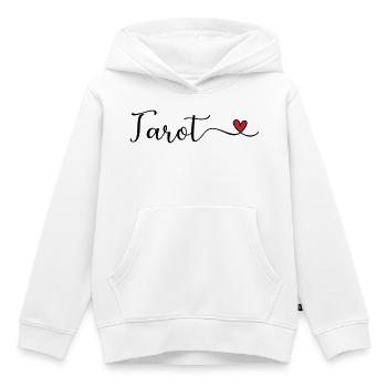 Tarot Schrift mit Herz - Kinder Premium Organic Hoodie - Weiß - Vorne - AI Model Kid Female (0cm)