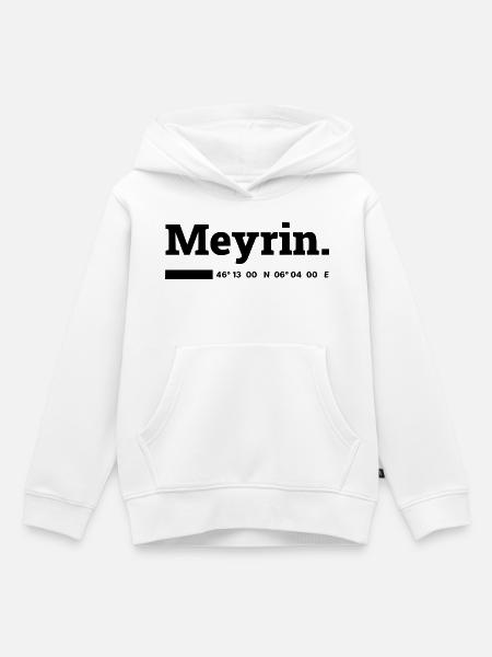 Meyrin Koordinaten - Kinder Premium Organic Hoodie - Weiß