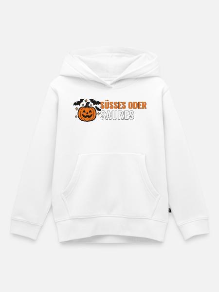 Halloween Süßes oder Saures. - Kinder Premium Organic Hoodie - Weiß