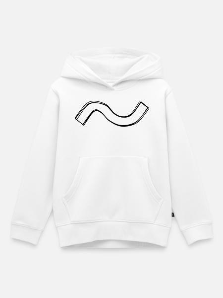 Tilde handgezeichnet - Kinder Premium Organic Hoodie - Weiß