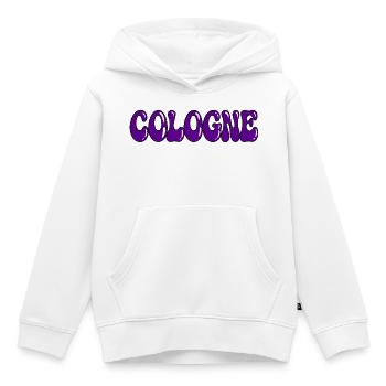 Kölner Lila, gefrorene Typografie - Kinder Premium Organic Hoodie - Weiß - Vorne - AI Model Kid Female (0cm)