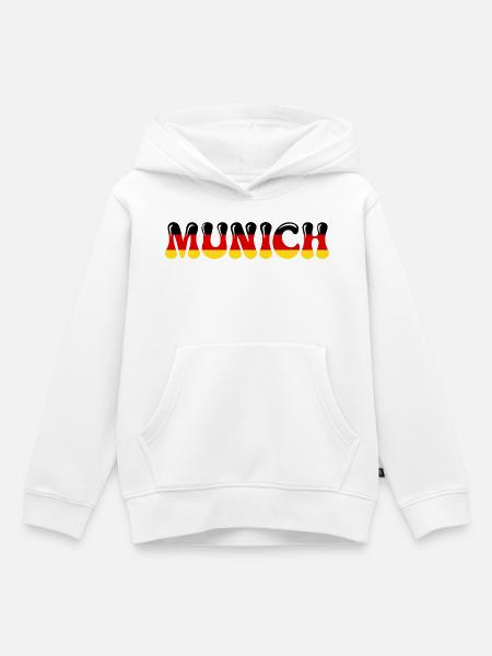 MUNCH Deutsche Flagge - Kinder Premium Organic Hoodie - Weiß