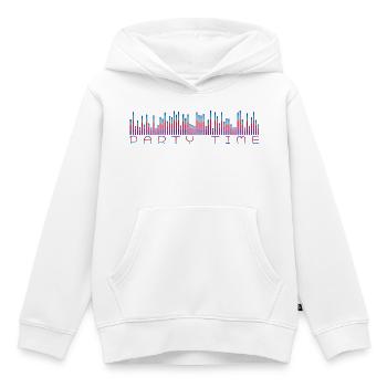 Neon Equalizer Party Time - Kinder Premium Organic Hoodie - Weiß - Vorne - AI Model Kid Female (0cm)