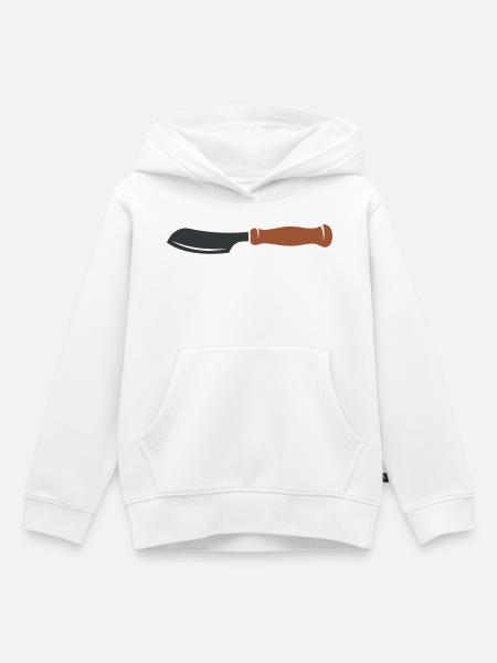 Teigmesser Baecker Grafik - Kinder Premium Organic Hoodie - Weiß