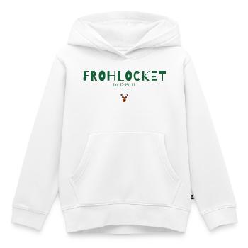 Frohlocket in D-Moll – Musikalisches Weihnachten - Kinder Premium Organic Hoodie - Weiß - Vorne - AI Model Kid Female (0cm)