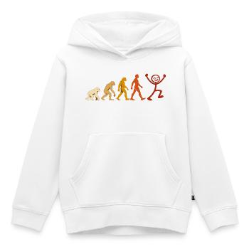 Evolution Mensch Freude Retro Design - Kinder Premium Organic Hoodie - Weiß - Vorne - AI Model Kid Female (0cm)