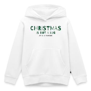 Christmas Is Not a Bug – It's a Feature - Kinder Premium Organic Hoodie - Weiß - Vorne - AI Model Kid Female (0cm)