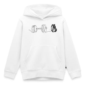 FLÜGELGLOCKE - Kinder Premium Organic Hoodie - Weiß - Vorne - AI Model Kid Female (0cm)