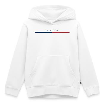 Lyon - Frankreich - France - Balken - Tricolore - Kinder Premium Organic Hoodie - Weiß - Vorne - AI Model Kid Female (0cm)