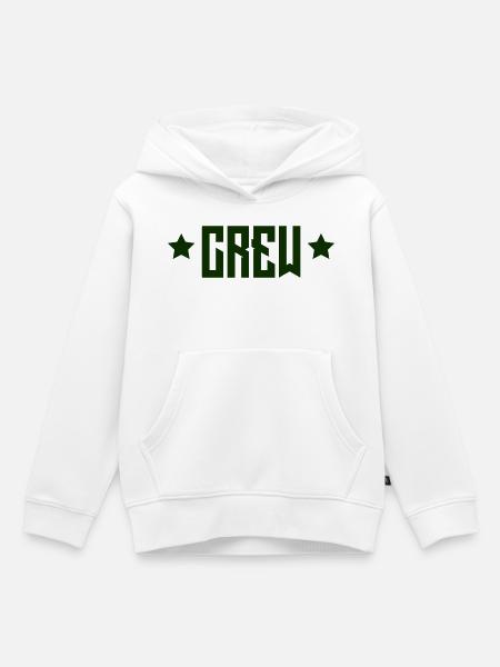 Crew Sterne - Kinder Premium Organic Hoodie - Weiß