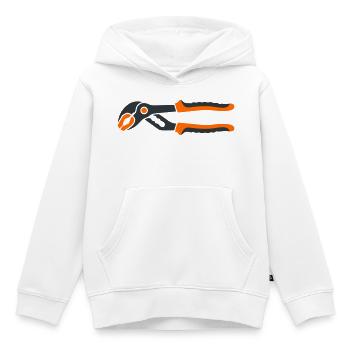 Rohrzange Werkzeug Grafik - Kinder Premium Organic Hoodie - Weiß - Vorne - AI Model Kid Female (0cm)