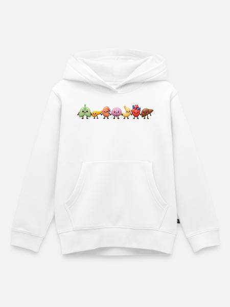 Süße Organen-Clique - Kinder Premium Organic Hoodie - Weiß