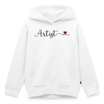 Künstler mit Herz - Kinder Premium Organic Hoodie - Weiß - Vorne - AI Model Kid Female (0cm)