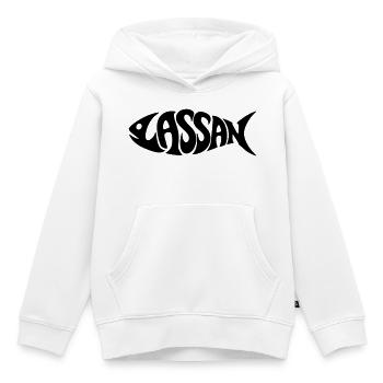 Lassan | Motiv Fisch - Kinder Premium Organic Hoodie - Weiß - Vorne - AI Model Kid Female (0cm)