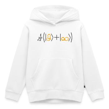 Keine Katzen wurden verletzt (für helle Hintergründe) - Kinder Premium Organic Hoodie - Weiß - Vorne - AI Model Kid Female (0cm)